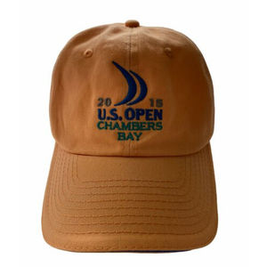 US Open Golf Hat Orange Chambers Bay Baseball Cap Adjustable USGA Member